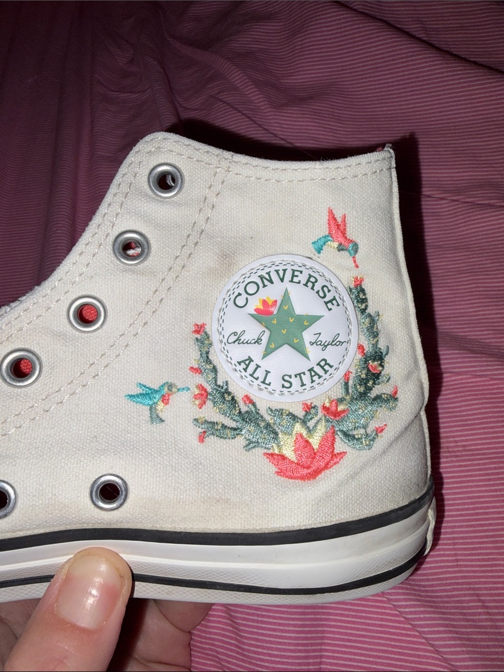 Converse Chuck Taylor All Star Succulent & Hummingbird Embroidered Sneakers